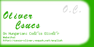 oliver csucs business card